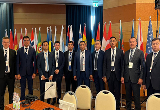 Delegation of Uzbekistan consisted of men in suits