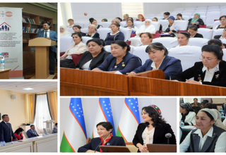 collage of photos of participants of trainings held in 6 regions of Uzbekistan