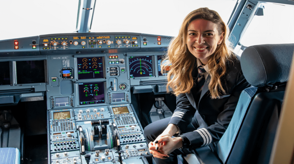 Iva Matić, 34, a pilot from North Macedonia. Photo: UNFPA North Macedonia/Tomislav Georgiev