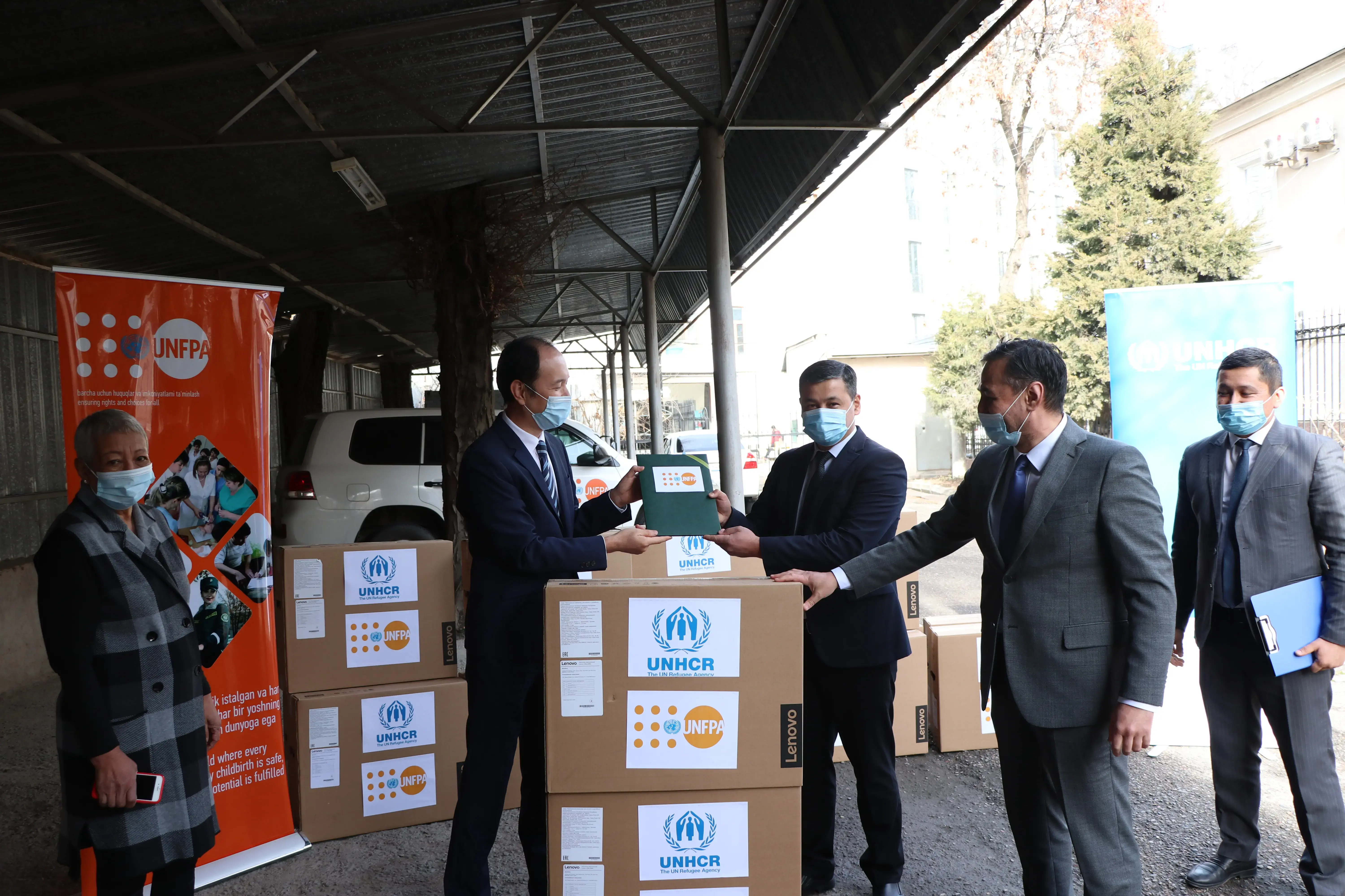 UNFPA and the UNHCR deliver IT equipment to the State Committee of Statistics of the Republic of Uzbekistan  